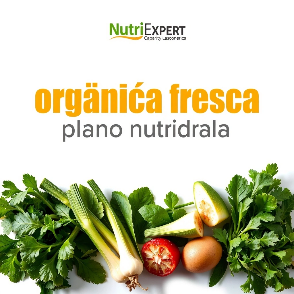 Produção orgânica fresca para plano nutricional